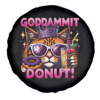 Funny Goddammit Cat Princess Meme Spare Tire Cover Cartoon Style