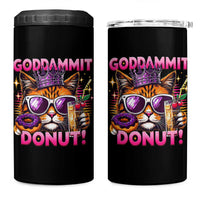 Funny Goddammit Cat Princess Meme 4 in 1 Can Cooler Tumbler Cartoon Style