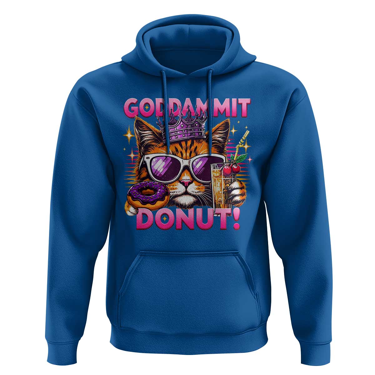 Funny Goddammit Cat Princess Meme Hoodie Cartoon Style