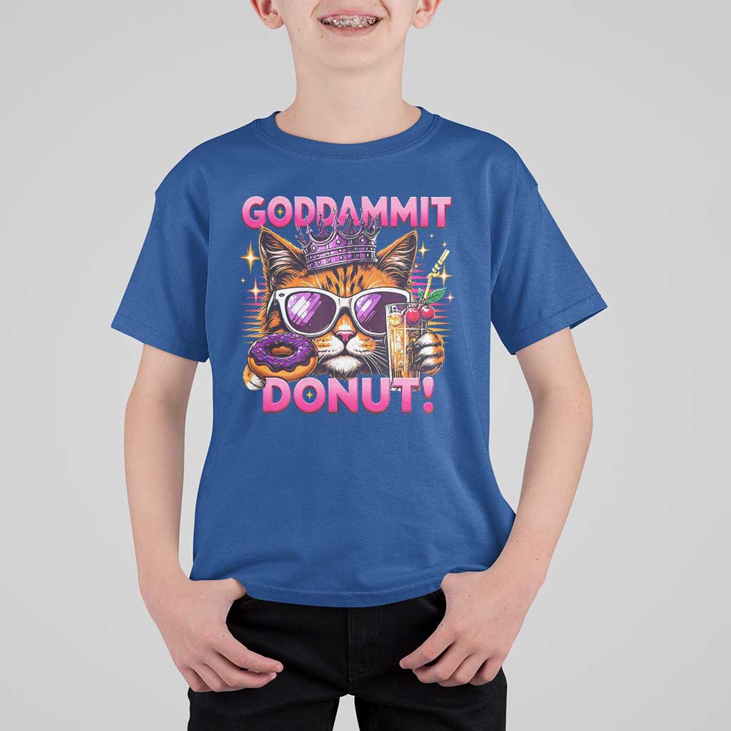 Funny Goddammit Cat Princess Meme T Shirt For Kid Cartoon Style