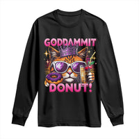 Funny Goddammit Cat Princess Meme Long Sleeve Shirt Cartoon Style