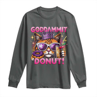 Funny Goddammit Cat Princess Meme Long Sleeve Shirt Cartoon Style