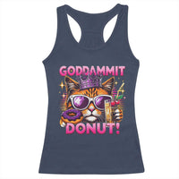 Funny Goddammit Cat Princess Meme Racerback Tank Top Cartoon Style