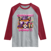 Funny Goddammit Cat Princess Meme Raglan Shirt Cartoon Style
