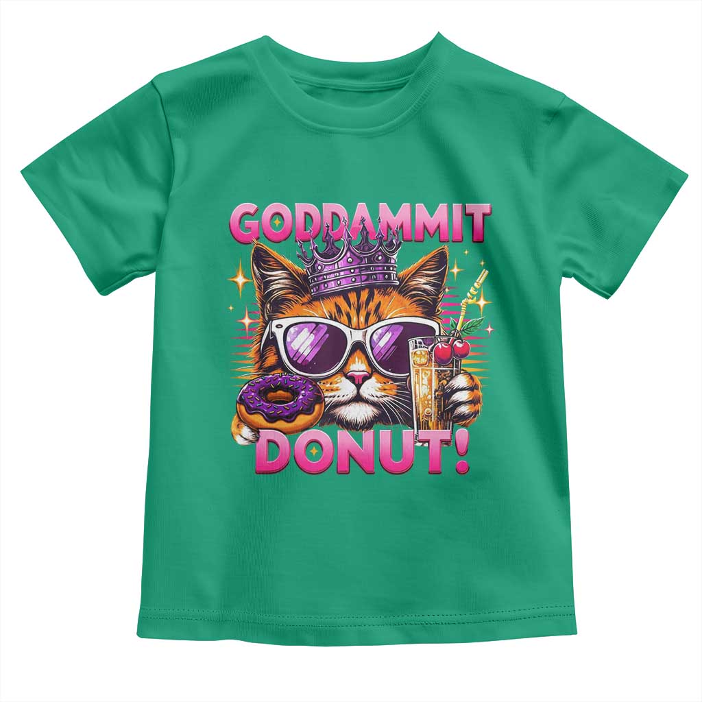 Funny Goddammit Cat Princess Meme Toddler T Shirt Cartoon Style