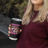 Funny Goddammit Cat Princess Meme Tumbler Cup Cartoon Style