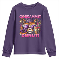 Funny Goddammit Cat Princess Meme Youth Sweatshirt Cartoon Style