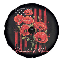 Remember And Honor Memorial Day Spare Tire Cover Red Poppy Flowers