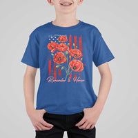 Remember And Honor Memorial Day T Shirt For Kid Red Poppy Flowers