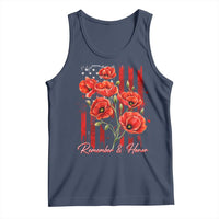 Remember And Honor Memorial Day Tank Top Red Poppy Flowers