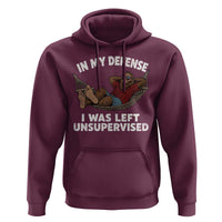 In My Defense I Was Left Unsupervised Funny Bigfoot Hoodie
