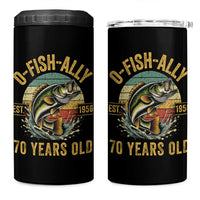 Fishing 70th Birthday 4 in 1 Can Cooler Tumbler O Fish Ally 70 Years Old Fisherman Gifts