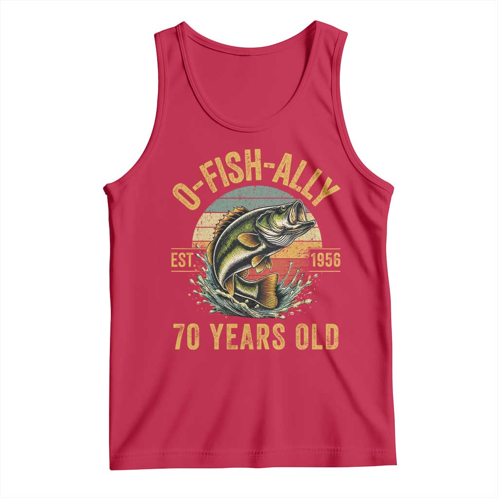 Fishing 70th Birthday Tank Top O Fish Ally 70 Years Old Fisherman Gifts