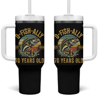 Fishing 70th Birthday Tumbler With Handle O Fish Ally 70 Years Old Fisherman Gifts