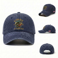 Fishing 70th Birthday Washed Cotton Baseball Cap O Fish Ally 70 Years Old Fisherman Gifts
