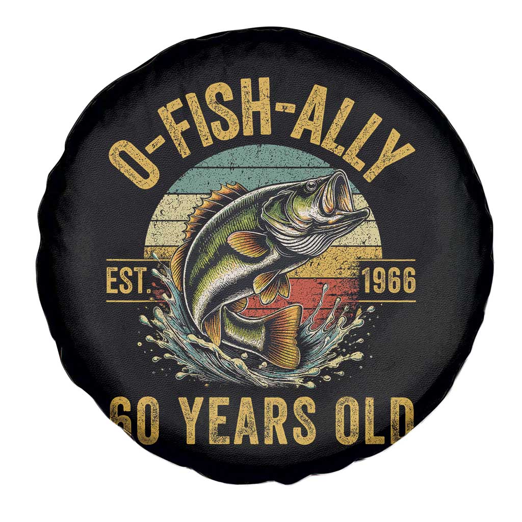 Fishing 60th Birthday Spare Tire Cover O Fish Ally 60 Years Old Fisherman Gifts