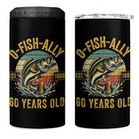Fishing 60th Birthday 4 in 1 Can Cooler Tumbler O Fish Ally 60 Years Old Fisherman Gifts