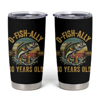 Fishing 40th Birthday Tumbler Cup O Fish Ally 40 Years Old Fisherman Gifts