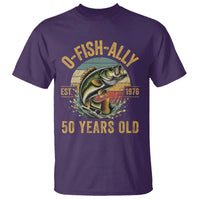 Fishing 50th Birthday T Shirt O Fish Ally 50 Years Old Fisherman Gifts