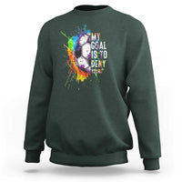 Funny Soccer Sweatshirt My Goal Is To Deny Yours Distressed Goalkeeper Football - Wonder Print Shop
