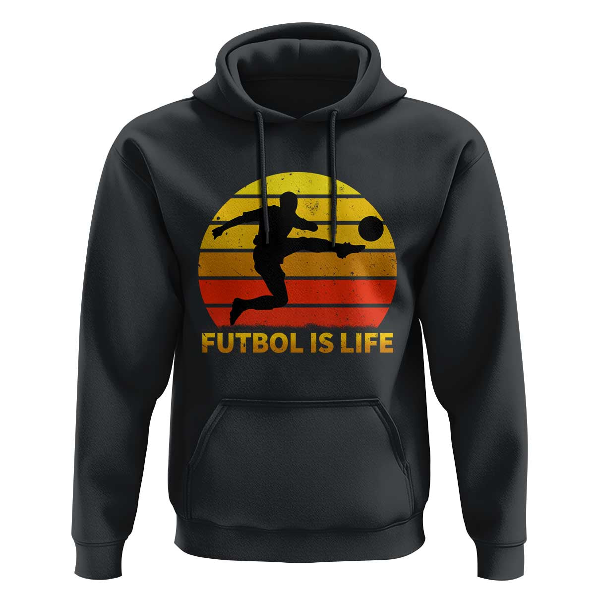 Funny Football Hoodie Futbol Is Life Vintage Soccer Lover - Wonder Print Shop