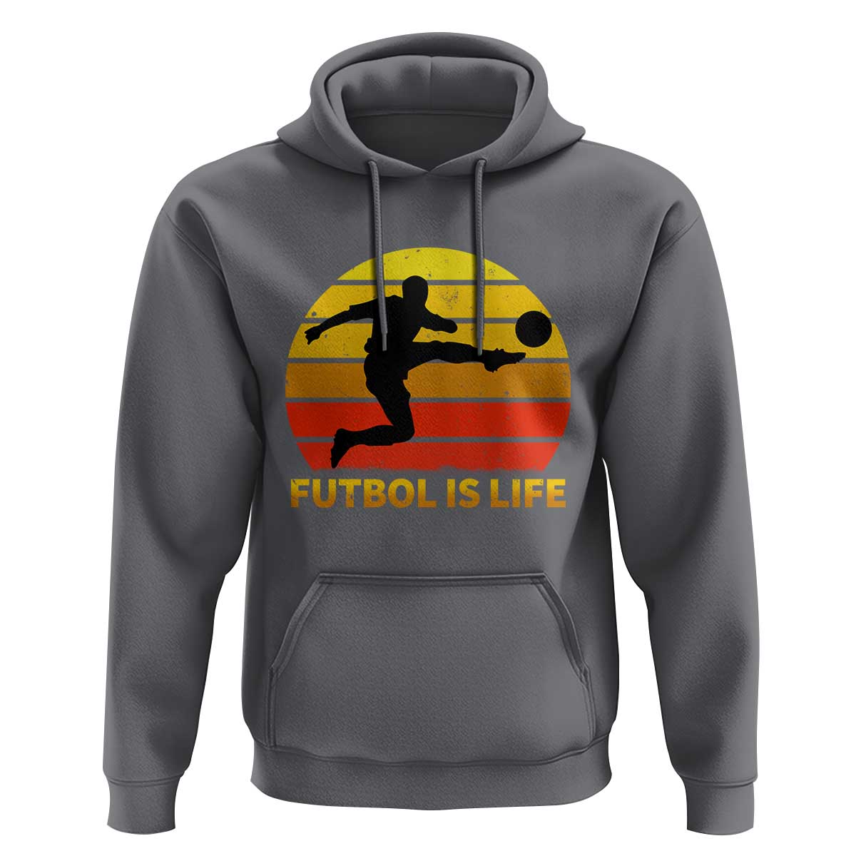 Funny Football Hoodie Futbol Is Life Vintage Soccer Lover - Wonder Print Shop