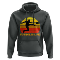 Funny Football Hoodie Futbol Is Life Vintage Soccer Lover - Wonder Print Shop