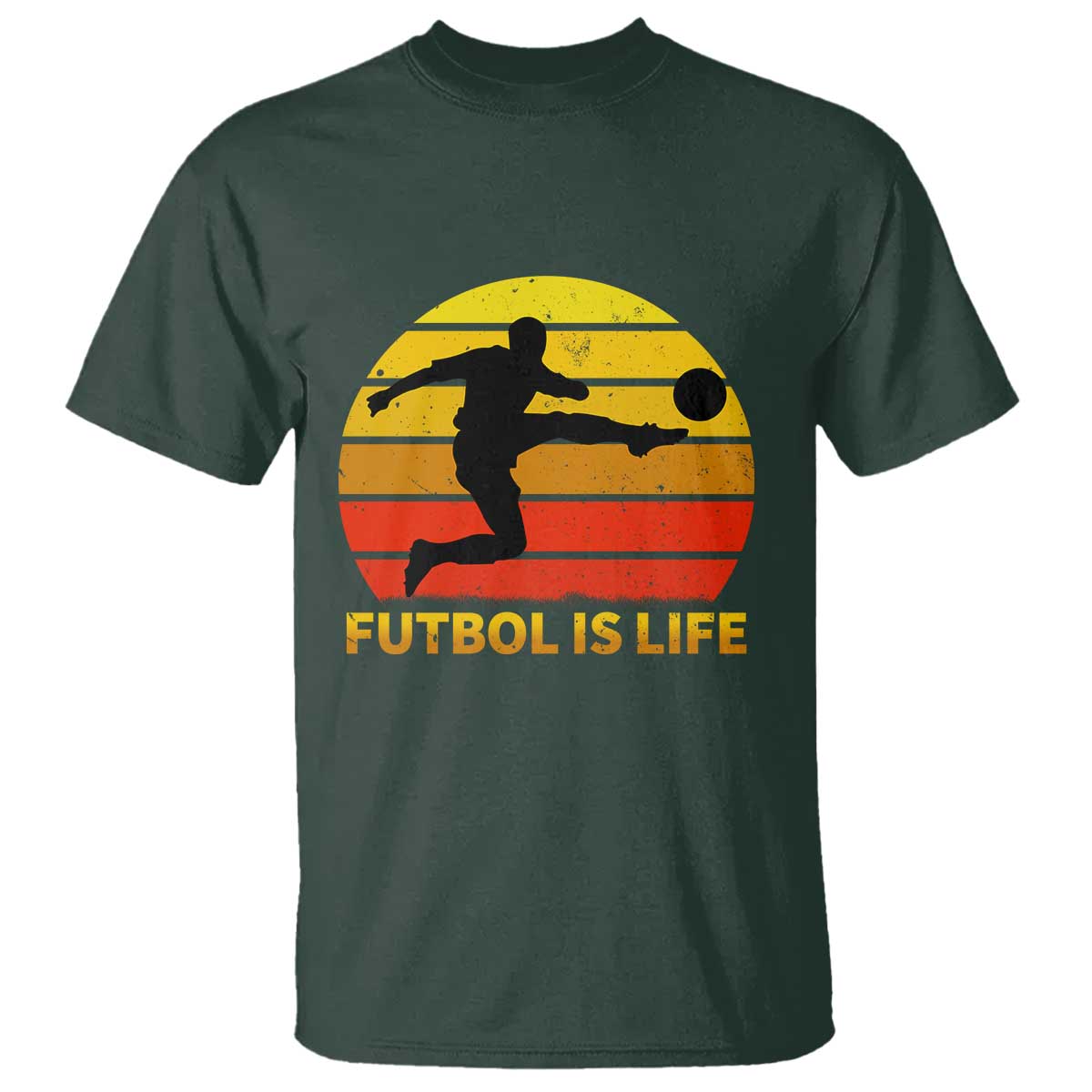 Funny Football T Shirt Futbol Is Life Vintage Soccer Lover - Wonder Print Shop