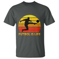 Funny Football T Shirt Futbol Is Life Vintage Soccer Lover - Wonder Print Shop