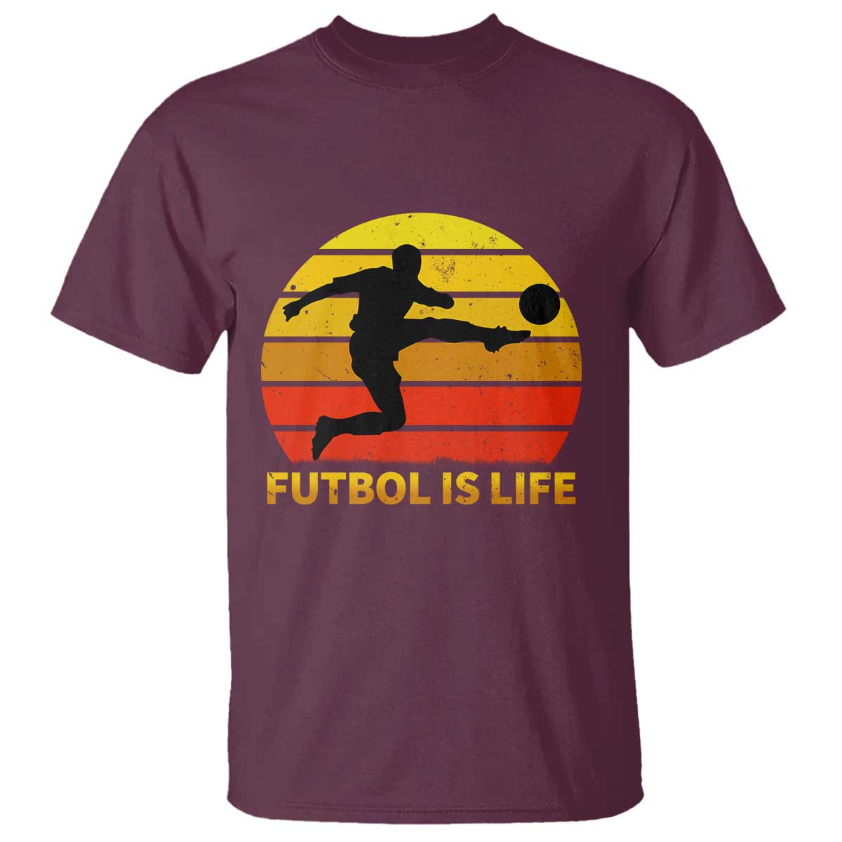 Funny Football T Shirt Futbol Is Life Vintage Soccer Lover - Wonder Print Shop