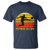 Funny Football T Shirt Futbol Is Life Vintage Soccer Lover - Wonder Print Shop