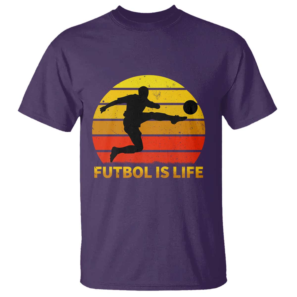 Funny Football T Shirt Futbol Is Life Vintage Soccer Lover - Wonder Print Shop