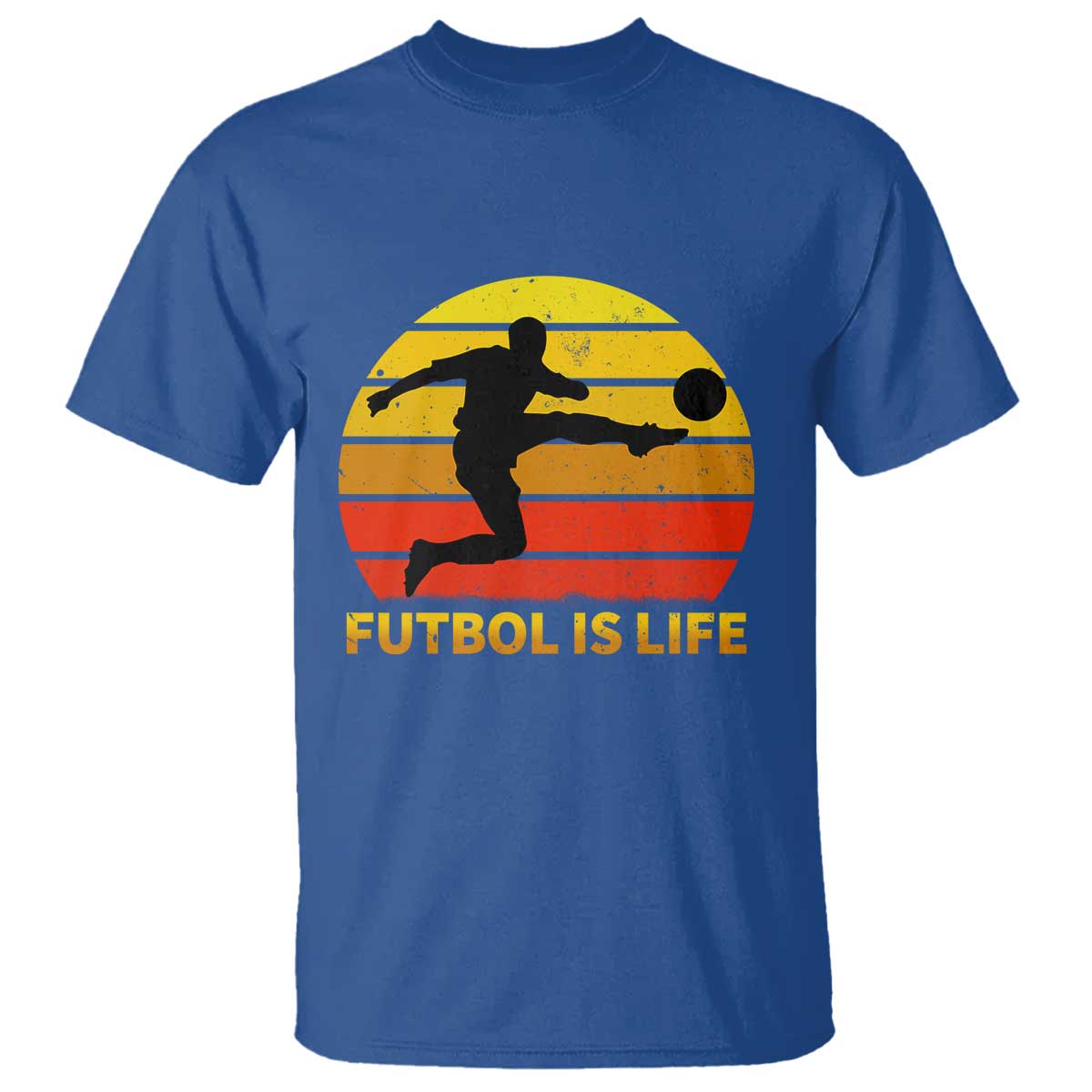 Funny Football T Shirt Futbol Is Life Vintage Soccer Lover - Wonder Print Shop