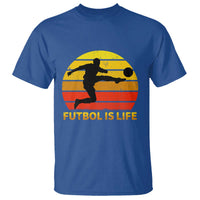 Funny Football T Shirt Futbol Is Life Vintage Soccer Lover - Wonder Print Shop