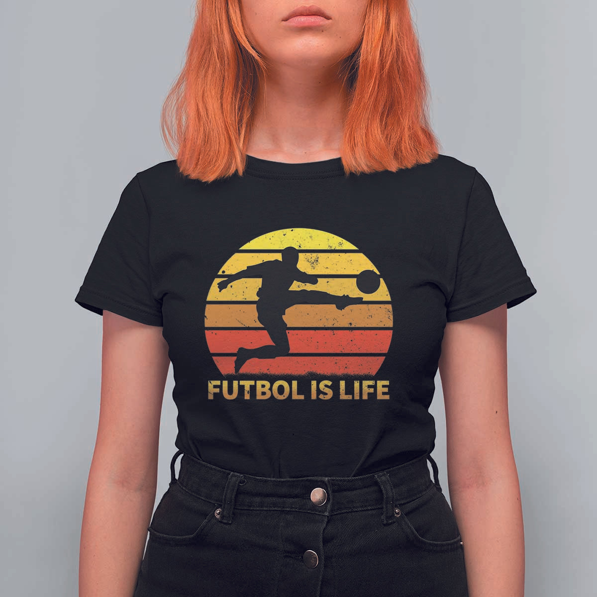 Funny Football T Shirt For Women Futbol Is Life Vintage Soccer Lover - Wonder Print Shop