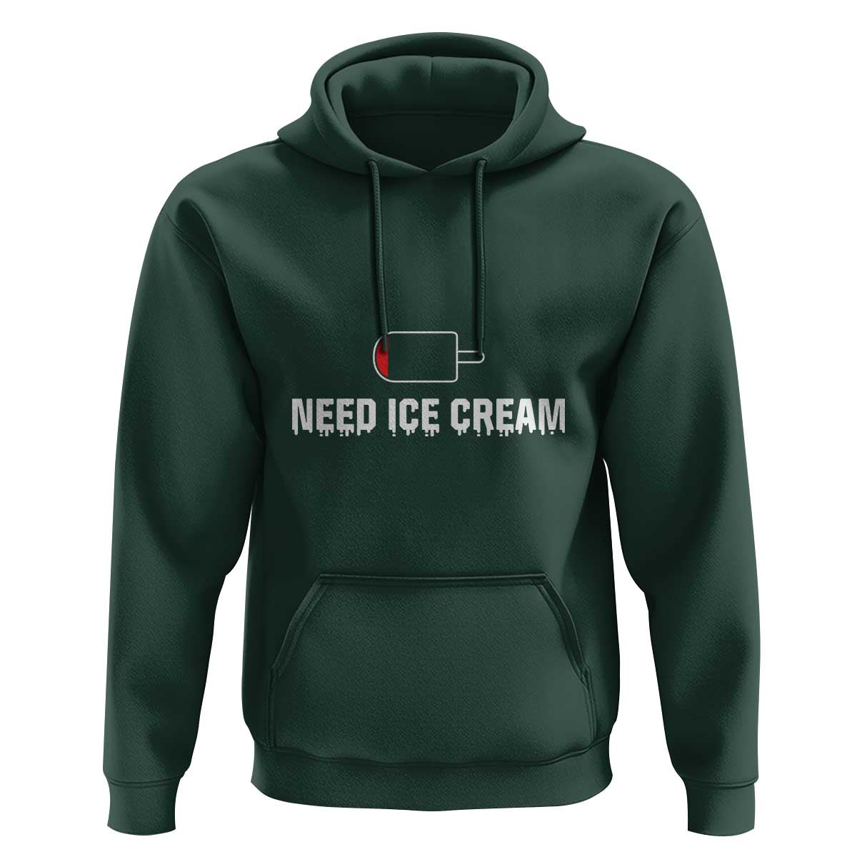 Funny Need Ice Cream Hoodie Cool Summer Vacation Low Battery - Wonder Print Shop