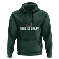 Funny Need Ice Cream Hoodie Cool Summer Vacation Low Battery - Wonder Print Shop