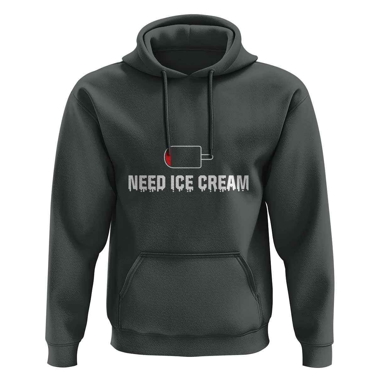 Funny Need Ice Cream Hoodie Cool Summer Vacation Low Battery - Wonder Print Shop