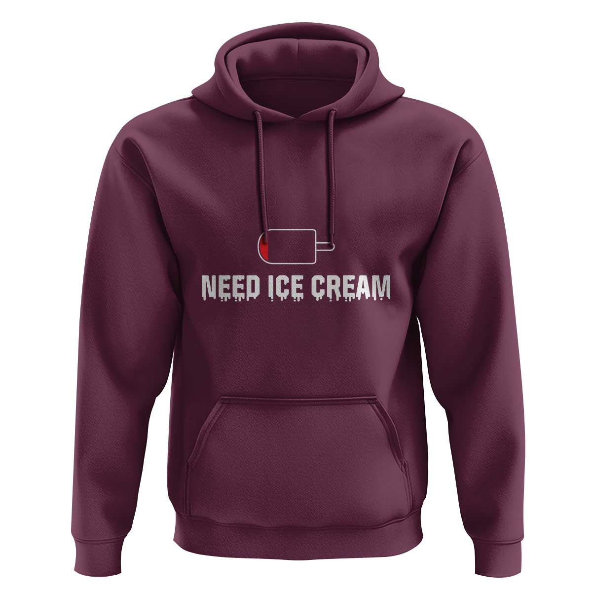 Funny Need Ice Cream Hoodie Cool Summer Vacation Low Battery - Wonder Print Shop