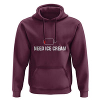 Funny Need Ice Cream Hoodie Cool Summer Vacation Low Battery - Wonder Print Shop