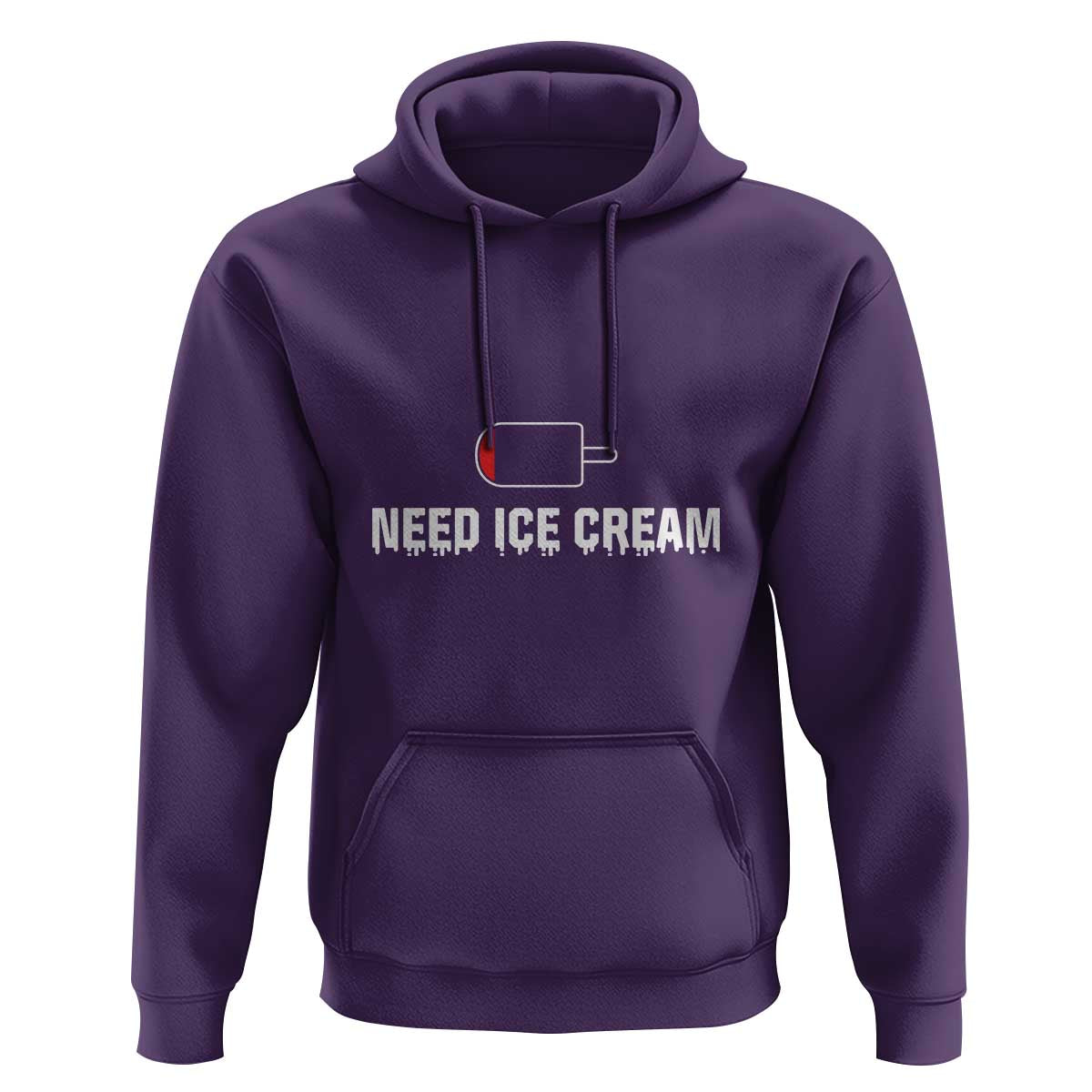 Funny Need Ice Cream Hoodie Cool Summer Vacation Low Battery - Wonder Print Shop