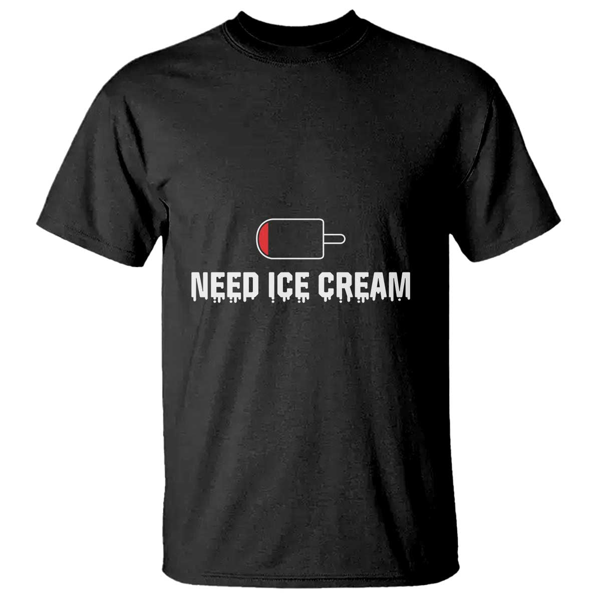 Funny Need Ice Cream T Shirt Cool Summer Vacation Low Battery - Wonder Print Shop