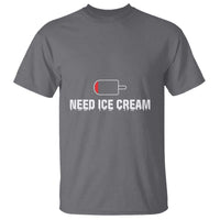 Funny Need Ice Cream T Shirt Cool Summer Vacation Low Battery - Wonder Print Shop