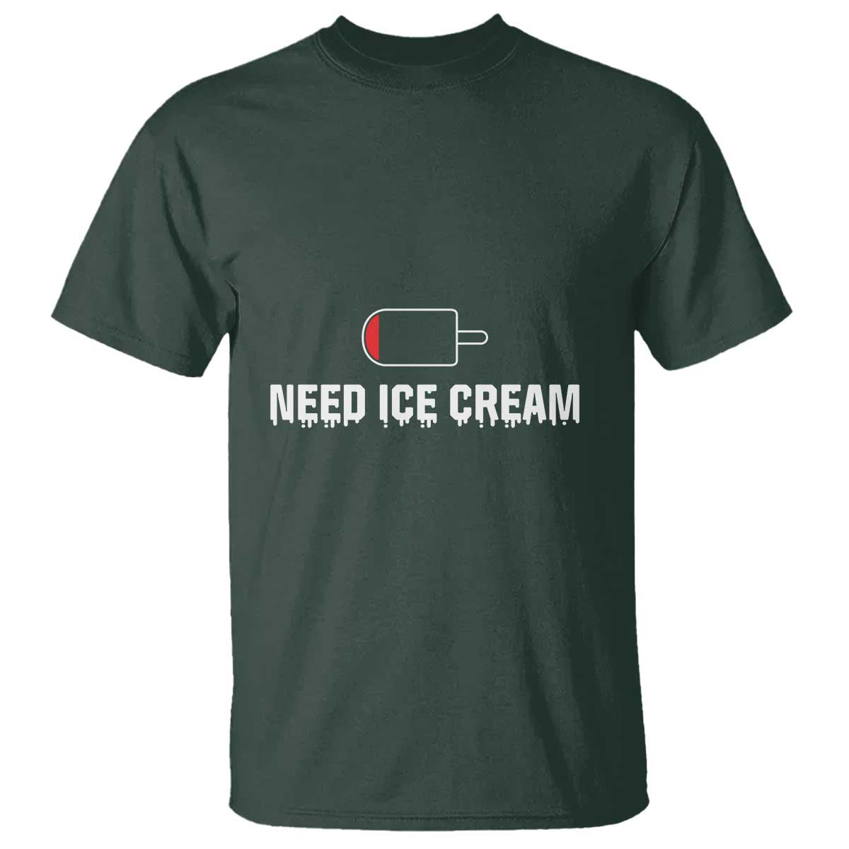 Funny Need Ice Cream T Shirt Cool Summer Vacation Low Battery - Wonder Print Shop