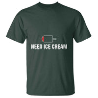Funny Need Ice Cream T Shirt Cool Summer Vacation Low Battery - Wonder Print Shop
