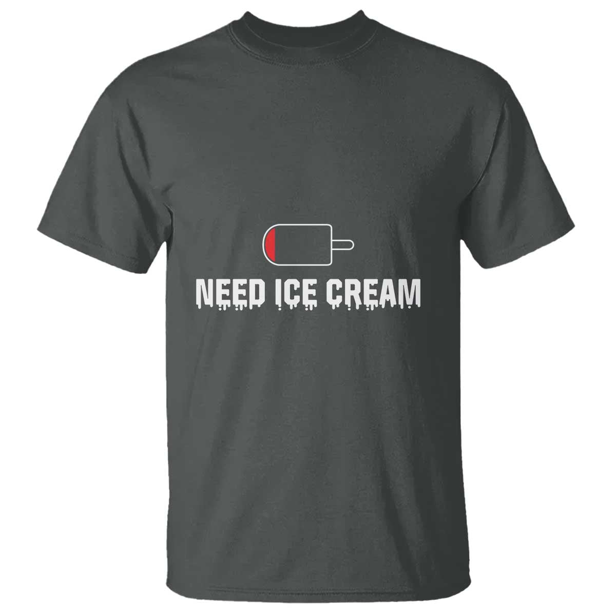 Funny Need Ice Cream T Shirt Cool Summer Vacation Low Battery - Wonder Print Shop