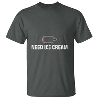 Funny Need Ice Cream T Shirt Cool Summer Vacation Low Battery - Wonder Print Shop