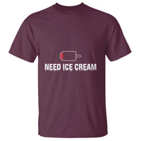 Funny Need Ice Cream T Shirt Cool Summer Vacation Low Battery - Wonder Print Shop