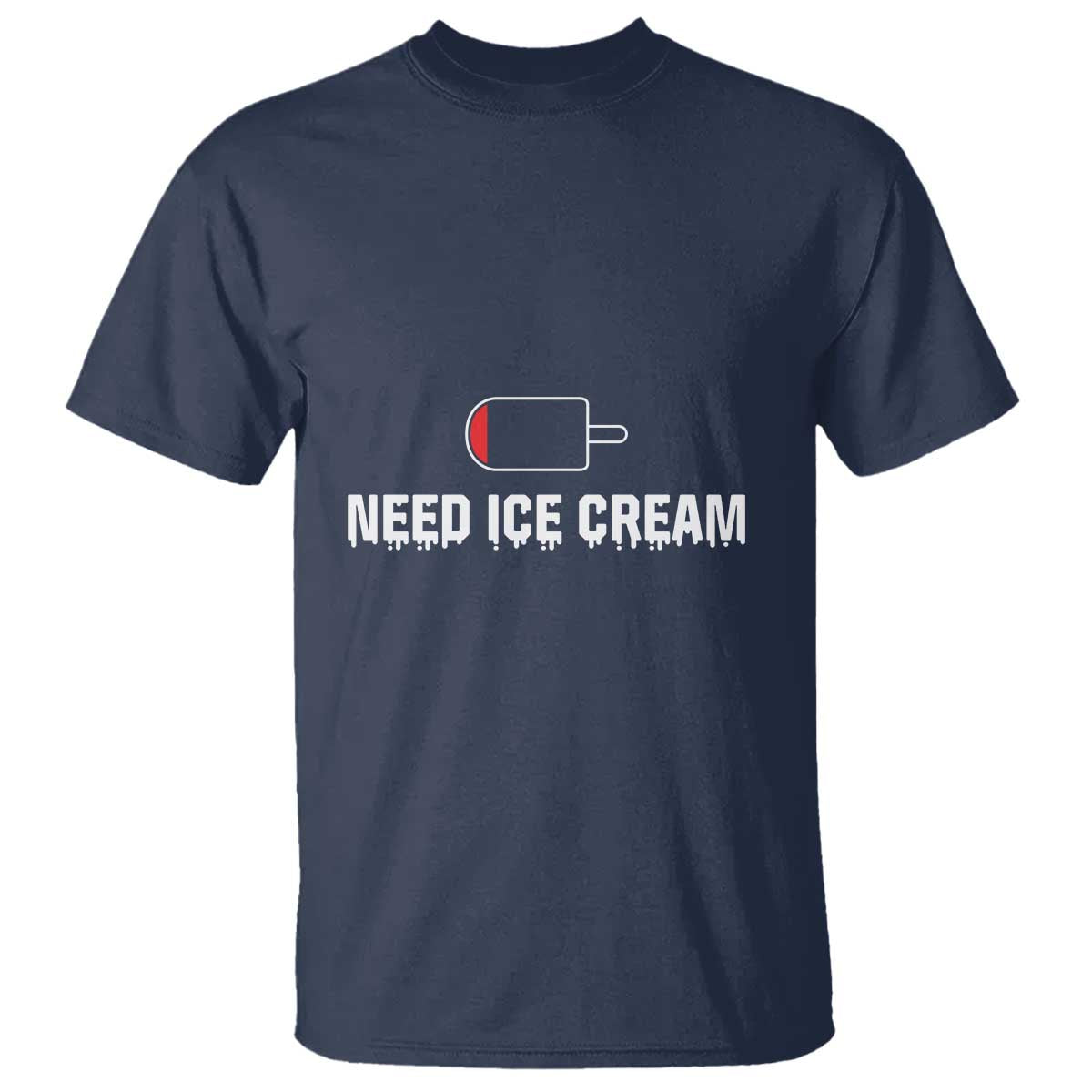 Funny Need Ice Cream T Shirt Cool Summer Vacation Low Battery - Wonder Print Shop