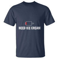 Funny Need Ice Cream T Shirt Cool Summer Vacation Low Battery - Wonder Print Shop